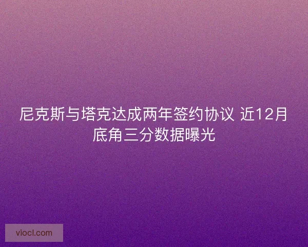 尼克斯与塔克达成两年签约协议 近12月底角三分数据曝光